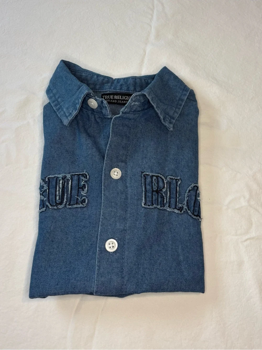 True Religion Kids Blue Denim Button-Front Shirt
